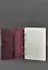 Шкіряний блокнот А5 на кільцях (софт-бук) 9.0 в м'якій бордовій обкладинці - мініатюра 3