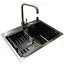Комплект мийка + змішувач Romzha Arta U-550S BL (B) - мініатюра 3