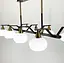 Витончена люстра в чорному корпусі з білими плафонами Line.F Кількість ламп 6 - мініатюра 7