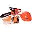 Іграшкова пилка KY1068-108C з шоломом, окулярами та рукавичками помаранчева - мініатюра 1