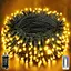 Уличные рождественские сказочные огни - 12 м 120 теплых светодиодов, подключаемый/удаленный/таймер, вечеринка в помещении - миниатюра 1