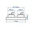 Подвійний вбудований світильник у білому корпусі | Line F | Арт. DL6142 білий - мініатюра 2