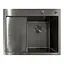 Кухонна мийка з нержавіючої сталі Mixxus MH6350R Nano-Black MI7047, Графит - мініатюра 1