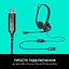 Компьютерная гарнитура Logitech 960 PC Headset USB Black (981-000100) - миниатюра 5