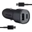 Автомобильное зарядное устройство Samsung Dual Port Car Charger USB + Type-C Port 25W With Cabble Type-C to Type-C High c0py Черный - миниатюра 1