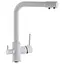 Змішувач для кухні на дві води Zerix LR4055W-3 ZX2643 Білий - мініатюра 1