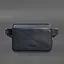 Шкіряна поясна сумка Dropbag Mini темно-синя - мініатюра 10