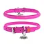 Ошейник для собак кожаный Waudog Glamour с QR-паспортом круглый Д 13 мм Д 53-63 см розовый - миниатюра 1