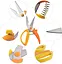 Кухонные ножницы секатор для птицы и рыбы с фиксатором 22.5 см, Kitchen Master Оранжевый 85869 - миниатюра 7