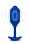Анальная пробка с вибрацией B-Vibe Vibrating Snug Plug 4, 15 см (синий) - миниатюра 3