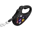 Повідець-рулетка для собак Waudog R-leash, малюнок "NASA", M, до 25 кг, 5 м, світловідбиваюча стрічка чорний - мініатюра 3