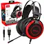 Дротова ігрова гарнітура iPega Gaming with RGB LED PG-R015 Gaming headset, 3.5mm, Noice Reduction, 2.2m, black-red - мініатюра 3