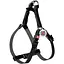 Шлея котів та дрібних собак Waudog Classic шкіряна з QR паспортом, пластиковий фастекс, XS чорна - мініатюра 1