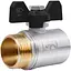 Кран шаровой Thermo Alliance Base 1" ВН прямой, никель, PN30, бабочка SD607W25 - миниатюра 1