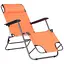 Шезлонг складаний Art Metal Furniture Круїз чорний/оранж (545752) - мініатюра 1