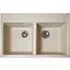 Гранітна кухонна мийка Romzha Valuri 78-2D Avena (501) з двома чашами - мініатюра 1
