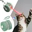 Умная игрушка для кошек 2 в 1: лазер + перья на колесе USB зарядка - миниатюра 4