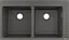 Кухонная мойка Hansgrohe S510-F770 770x510 на две чаши 370/370 Stonegrey 43316290, Серый - миниатюра 1