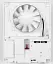 Вентилятор вытяжной бытовой Vents 100 Стайл с термоактуатором Белый - миниатюра 5