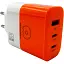 Мережевий зарядний пристрій WUW-C215 65W Charger 2 USB C + USB A білий orange - мініатюра 1
