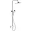 Душова система з термостатом Gappo G2403-58, вилив - перемикач на лійку 3 режими, білий/хром - мініатюра 1