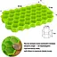 Многоразовая силиконовая форма для приготовления льда с крышкой в виде сот, Kitchen Master Желтый 87745 - миниатюра 4