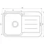 Гранітна мийка Globus Lux Ober білий 780x500 мм А0007, Білий - мініатюра 6