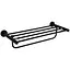 Полка Frap с полотенцедержателем F30224 1/10, Черный матовый - миниатюра 1