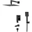 Душова система прихованого монтажу Koer Водоспад KB-68007-05 KR3467, Чорний матовий - мініатюра 1