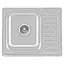 Кухонная мойка 630x500x180 мм + сифон Wezer 6350(08) Satin, Satin - миниатюра 1