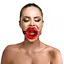 Кляп расширитель в форме губ Art of Sex - Gag Lips, натуральная кожа - миниатюра 2