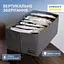 Короб  ORGANIZE для вертикального зберігання довжиною 40 см на 8 комірок - 40*25*16 cм (сірий) - мініатюра 1