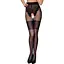 Колготки з відкритим доступом Passion ажурні трусики та підв‘язки Tiopen 013 Black 3/4 (20/40 den) - мініатюра 1