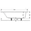 Ванна акриловая Gebert Selnova Square 170x75 554.385.01.1 + ножки Белый - миниатюра 3