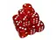 Настольная игра Games 7 Days Кубик D6 прозрачный с точками (красный) , 1 шт. (g7dtransd6dotsred) - миниатюра 1