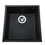 Гранитная мойка Globus Lux Ammer чорный 440x440 мм А0002, Черный - миниатюра 1