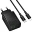 МЗП Borofone BAS76A Source PD30W+QC3.0 (1USB-A/1C) + кабель Type-C to Lightning Black - мініатюра 3