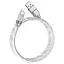 Кабель Hoco Lightning Solid silicone charging data cable U113, 1.2 м silver - мініатюра 1