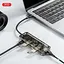 USB-Хаб XO HUB015 5 in 1 мultifunctional Docking Station Тьмяно-Прозорий - мініатюра 3