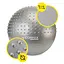 Мяч для фитнеса (фитбол) Cornix 55 см полумассажный Anti-Burst Silver XR-0463 - миниатюра 4