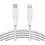 Кабель Belkin USB-С - Lightning, BRAIDED[1m, white] - миниатюра 1