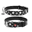 Ошейник для собак кожаный Waudog Glamour с QR-паспортом узор "Звездочка" светонакопительный/светоотражающий M Ш 20 мм, - миниатюра 1