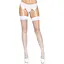Панчохи Leg Avenue Backseam Thigh Highs White One size - мініатюра 1