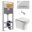Комплект инсталляция Volle i-Frame 3в1 i9120C + унитаз Volle Cadiz с сиденьем Slim slow-closing клавиша хром 1339.001000+i9120C, Белый - миниатюра 1