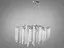Сучасна кришталева люстра "Гліцинія" , 10 ламп, витягнутої форми, хром - мініатюра 4