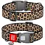 Ошейник для собак нейлоновый WAUDOG Nylon с QR паспортом рисунок Леопард пластиковый фастекс XXШ 35 мм Длин 46-70 см - миниатюра 2