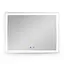 Дзеркало прямокутне 80*60см, з підсвічуванням, диммером, підігрівом дзеркала Volle 16-13-800, Білий матовий - мініатюра 1