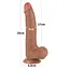 Фалоімітатор Lovetoy Sliding-Skin Dual Layer Dong 8.5'' 20 см (коричневий) - мініатюра 12