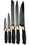 Універсальний набір кухонних ножів з підставкою Magio MG-1091 5 ножів для кухні Чорні - мініатюра 1