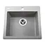 Гранітна мийка Globus Lux Aosta сiрий камiнь 490x455мм-А0005 000023382, Сірий - мініатюра 1